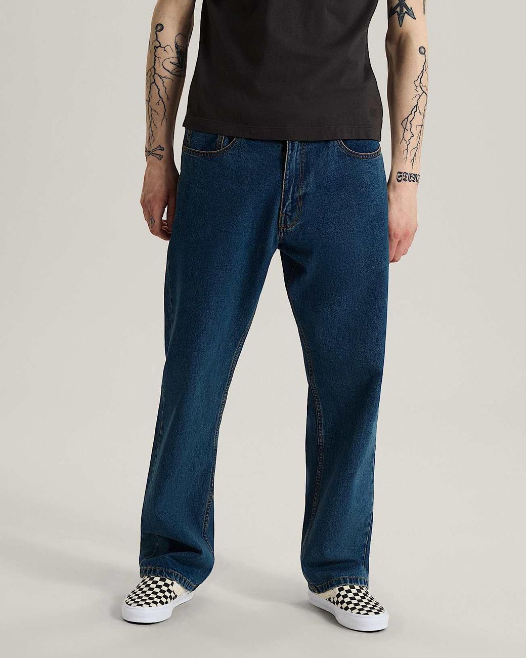 Vans Blue Check-5 Straight Denim Pant Vintage for men