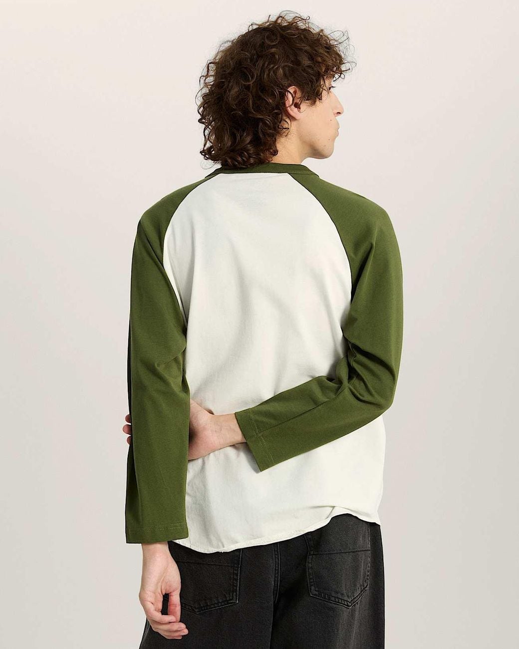 Vans Green Core Raglan Long Sleeve T-Shirt for men