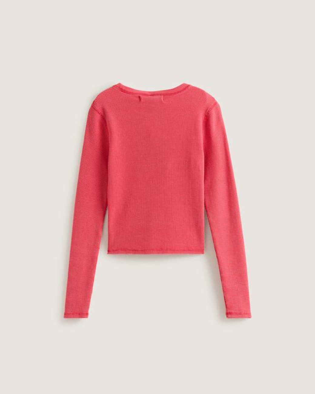 Vans Teri Waffle Tee Met Lange Mouwen, Vrouw, Grootte in het Red