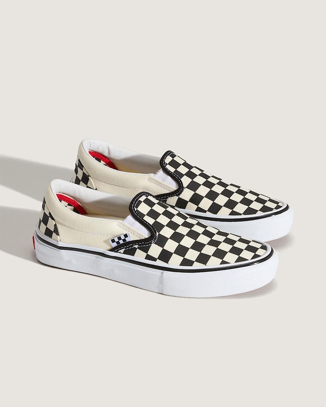 Vans Metallic Skate Checkerboard Slip-On Shoes (Checkerboard) for men