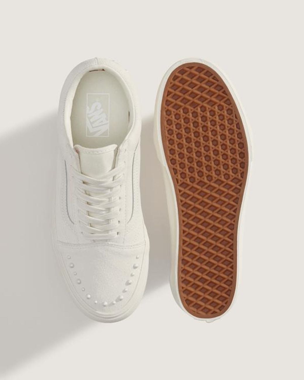 Vans Natural Old Skool Platform Shoes for men
