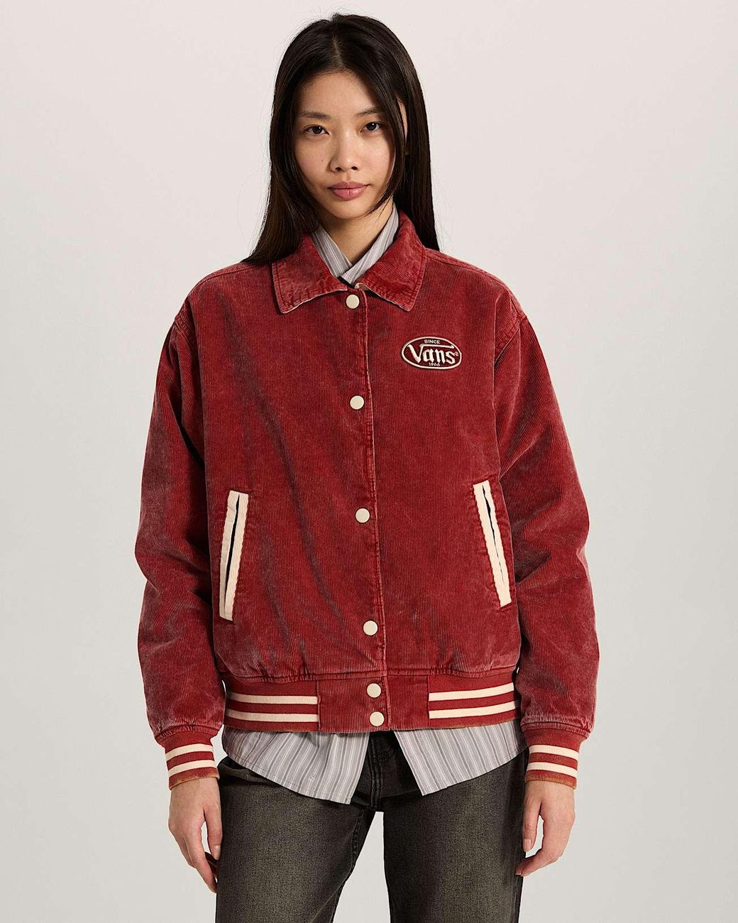Vans Red Milliken Varsity Jacket