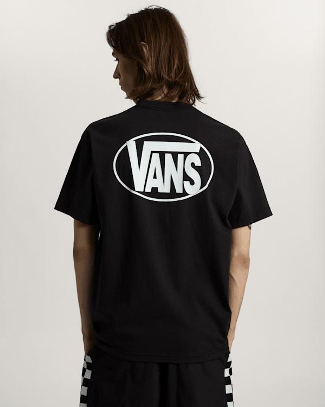 Vans Black Oval Logo Loose Ss Tee for men