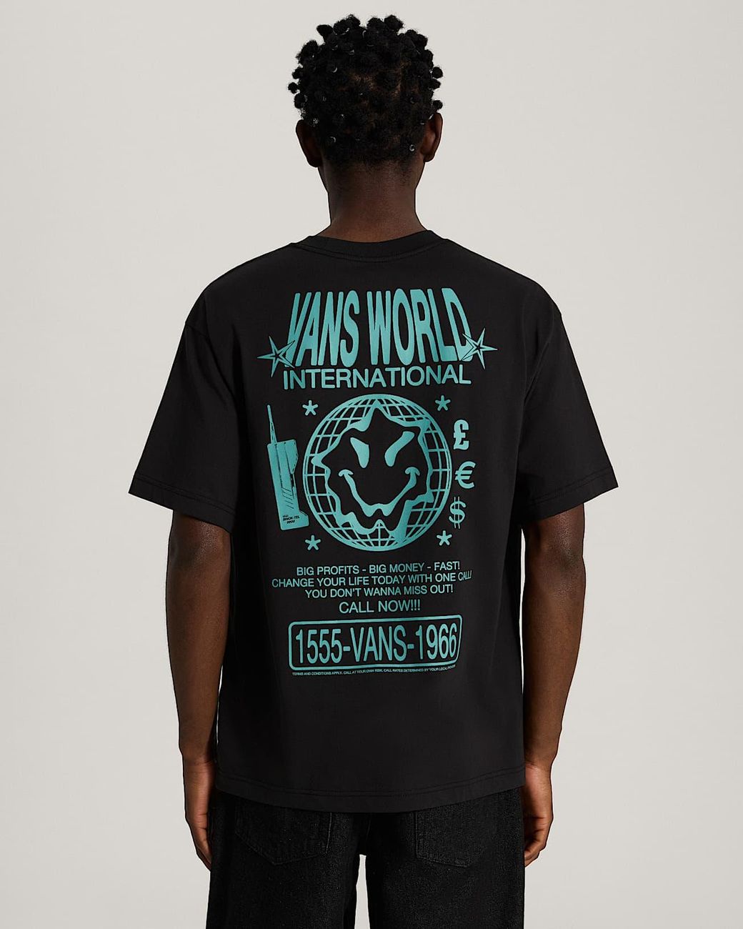 Vans Black World Intl Ss Tee for men
