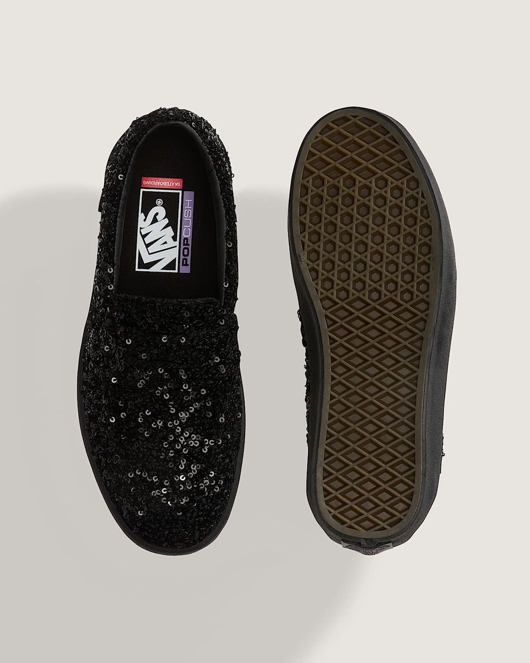 Vans Black Skate Loafer Shoes for men