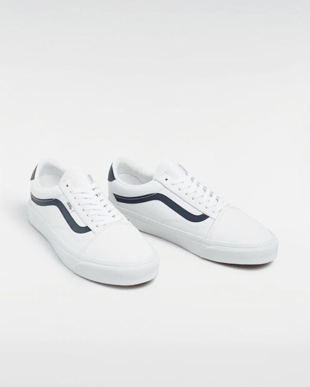 white old skool with black stripe