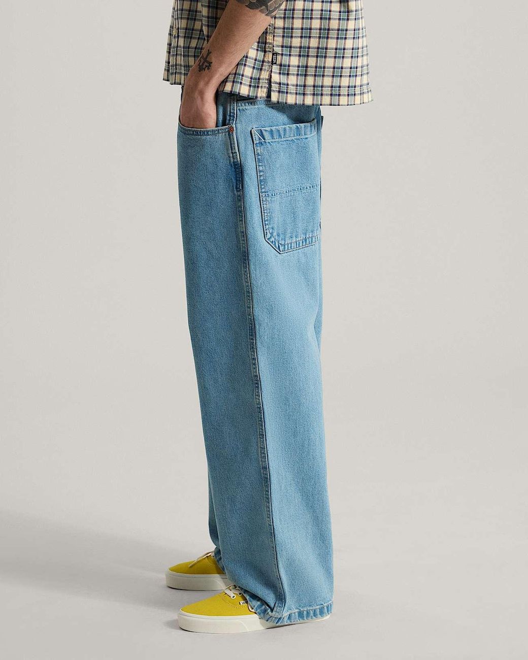 Vans Blue Drill Chore Baggy Carpenter Pant Light Stonewash for men