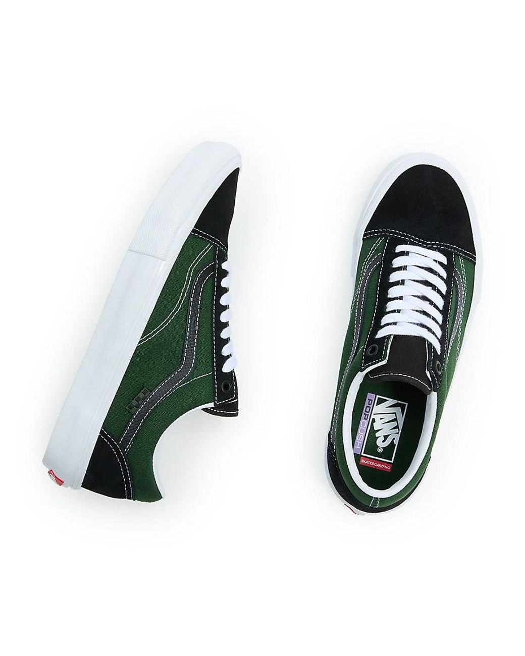 Vans green shop black