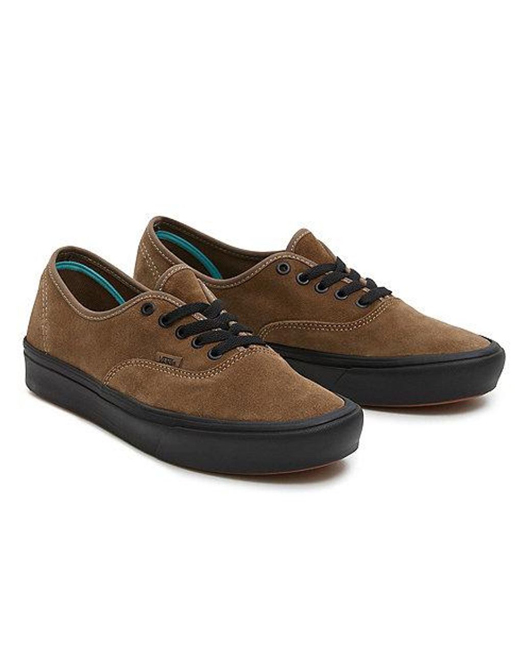 Vans Authentic Comfycush Suede Shoes (Kangaroo) in Brown | Lyst UK