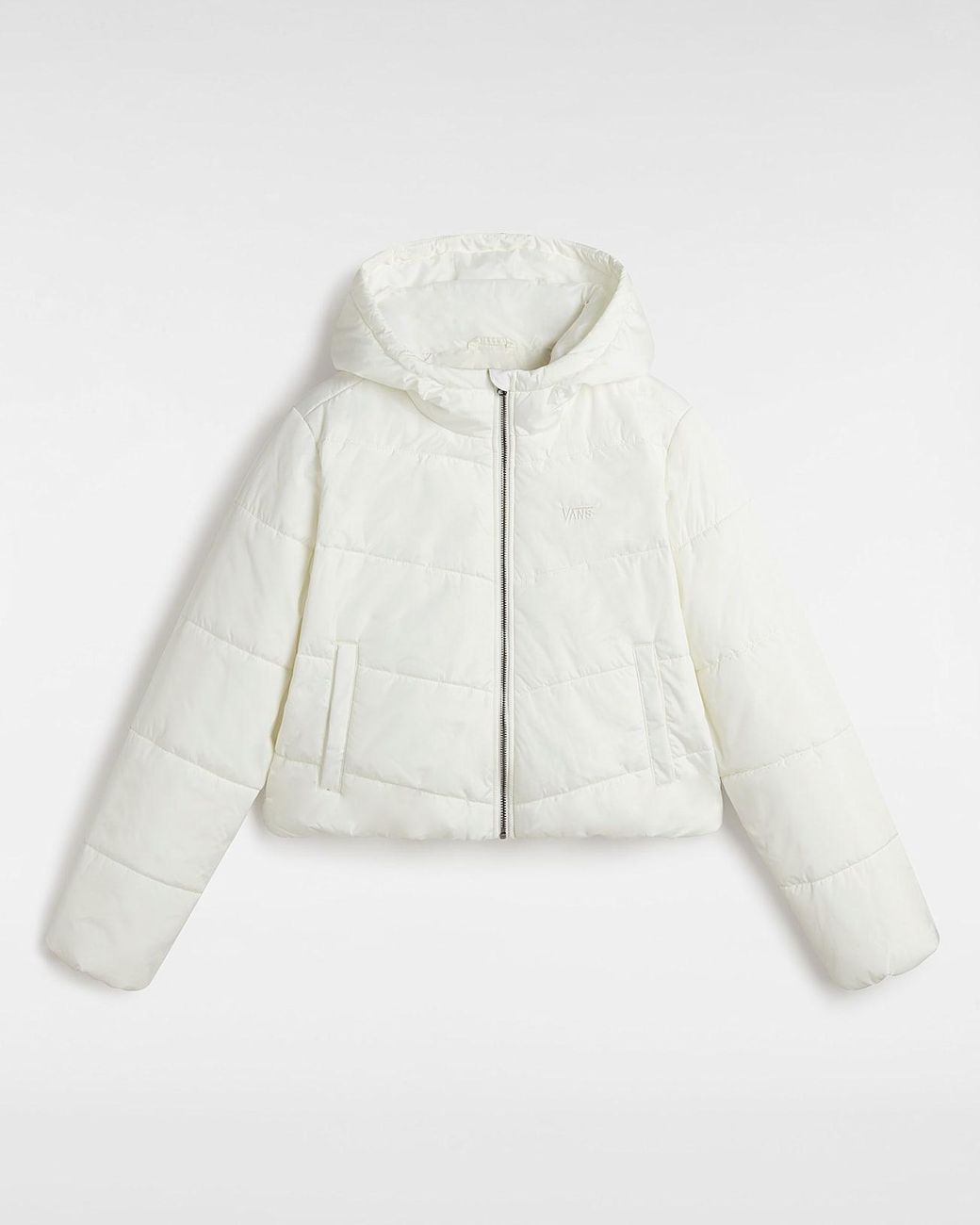 Vans White Mte Foundry Crop Puff Hood