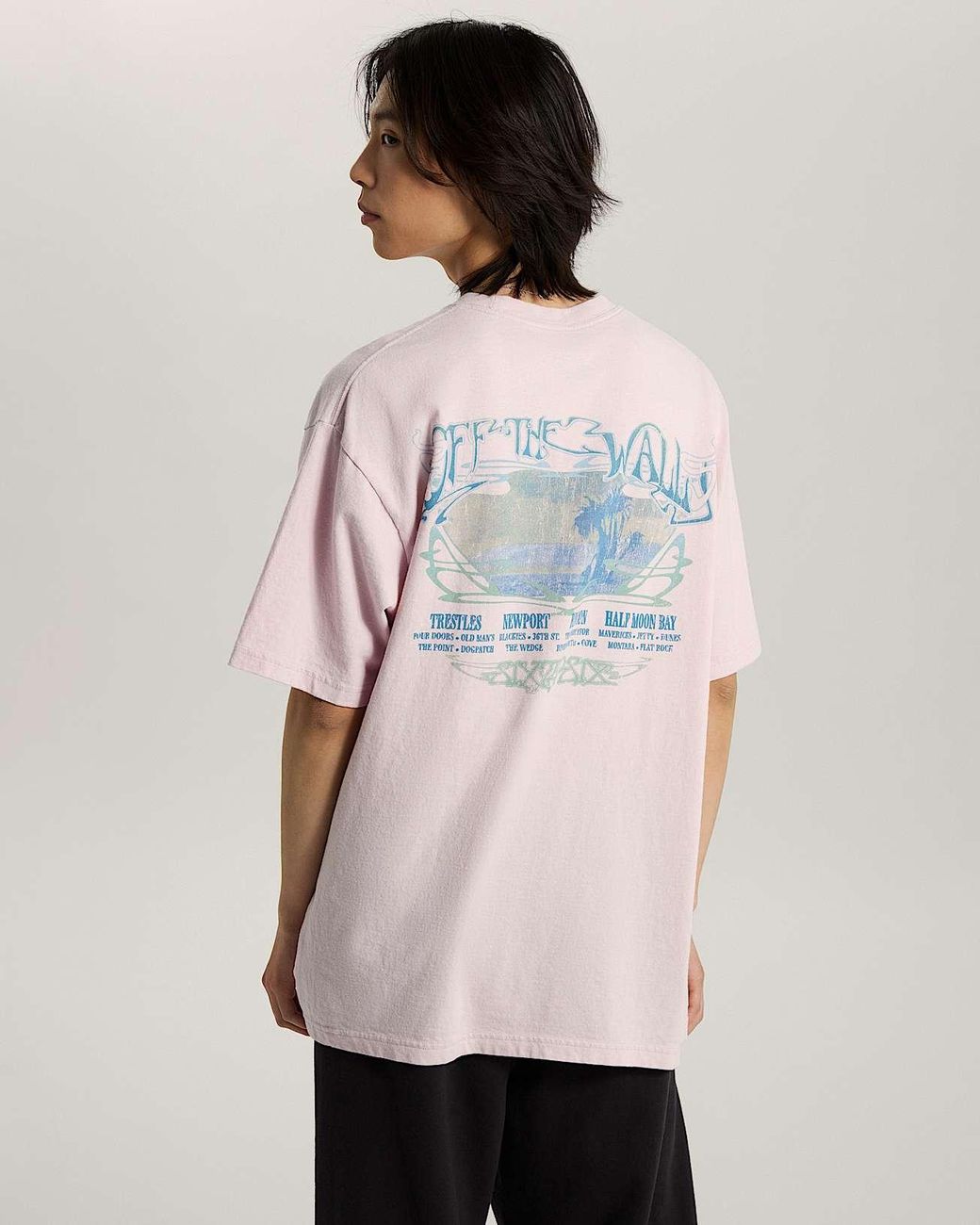 Vans Pink Jetty Sets Ss T-Shirt for men