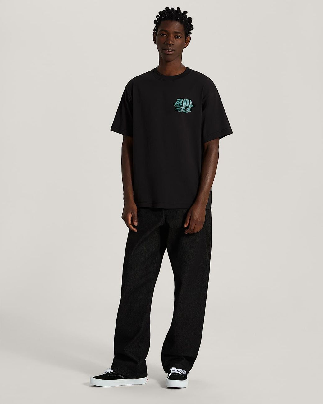 Vans Black World Intl Ss Tee for men