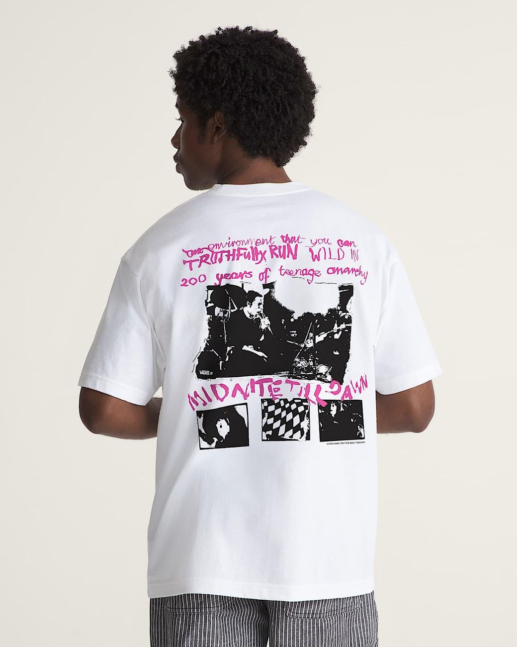 Vans White Sex Pistols Run Wild On The T-Shirt for men