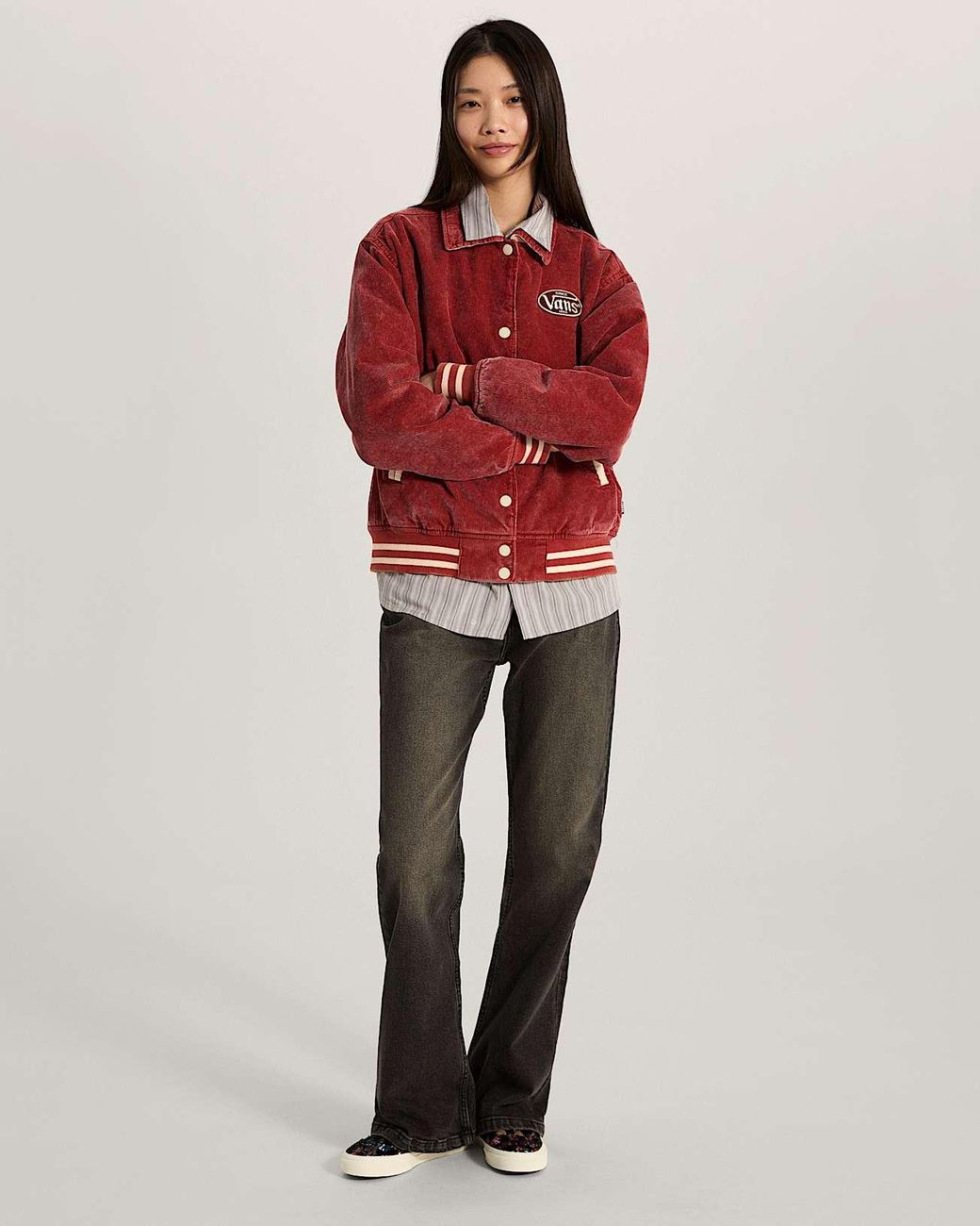 Vans Red Milliken Varsity Jacket