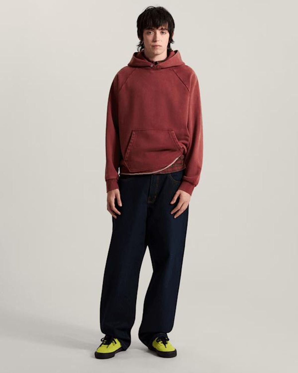 Vans Red Tilt Rolled Hem Pullover Poppy Ember for men