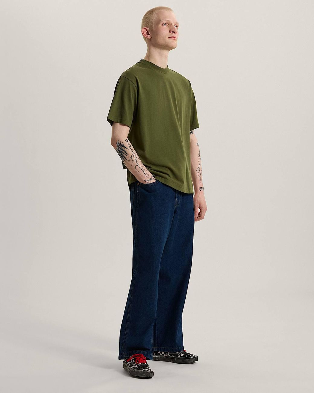 Vans Blue Drill Chore Baggy Carpenter Pant Dark Rinse for men