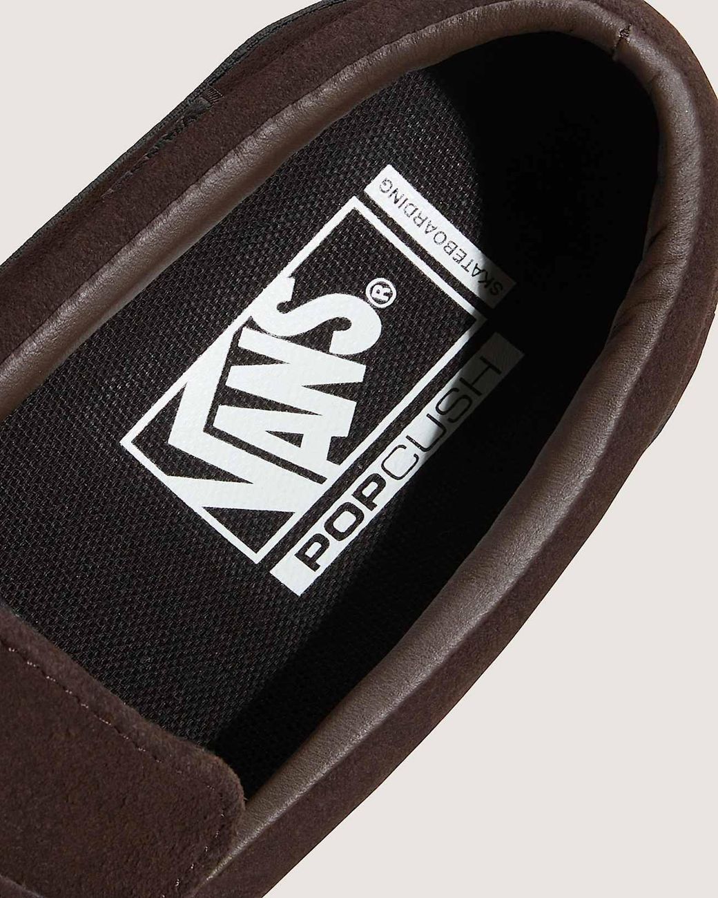 Vans Brown Skate Loafer Shoes for men