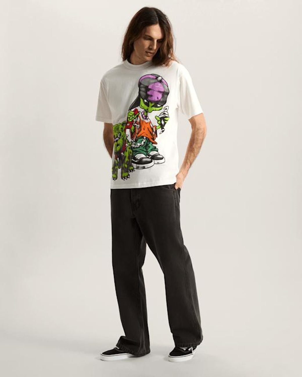 Vans Wreckpack Alien Dog Tee, Grootte in het White voor heren