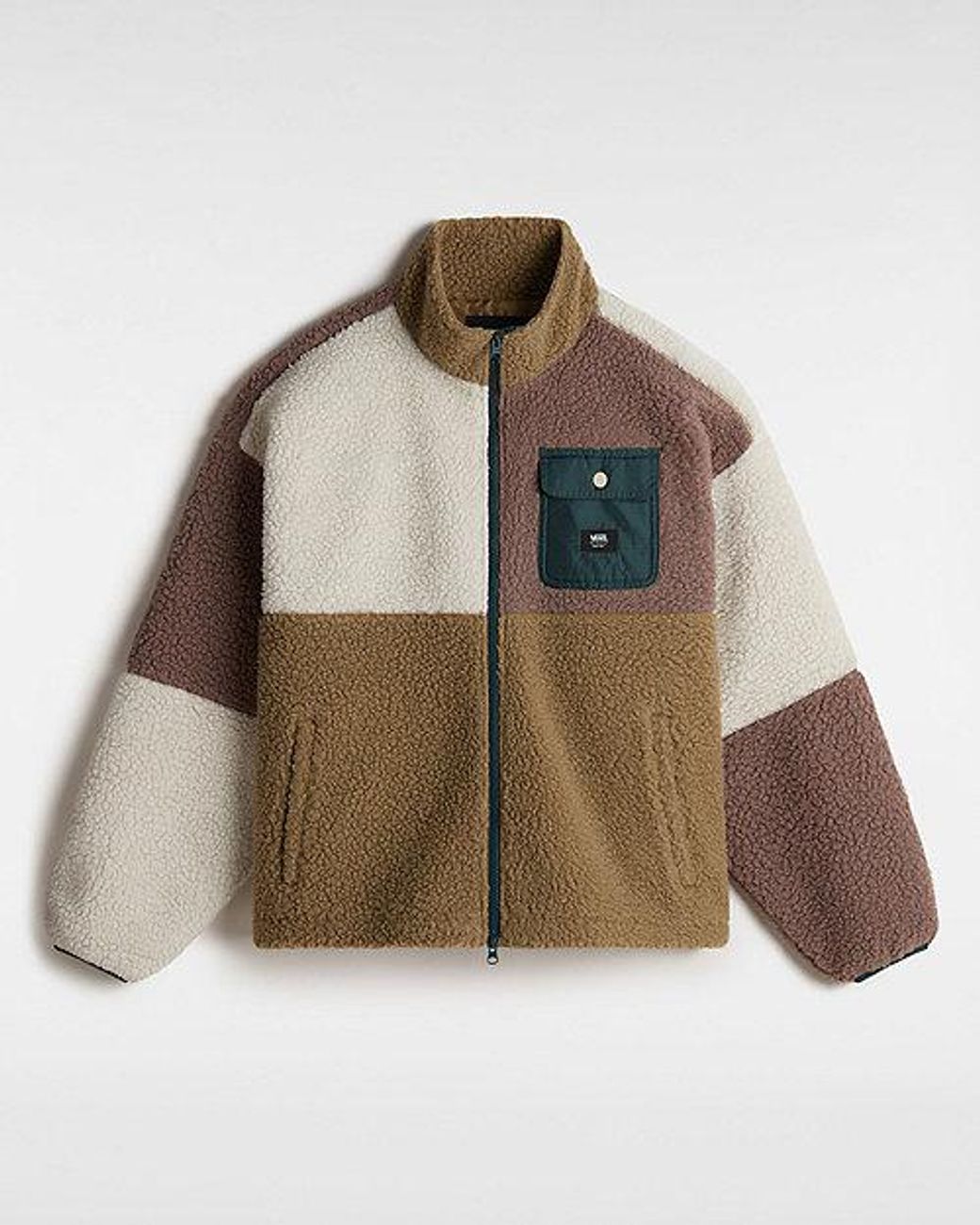 Veste Wren Colorblock Sherpa Vans en coloris Marron Lyst