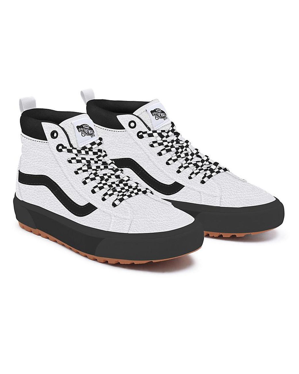 Vans Customs White Leather Sk8 hi Mte 1 Lyst UK