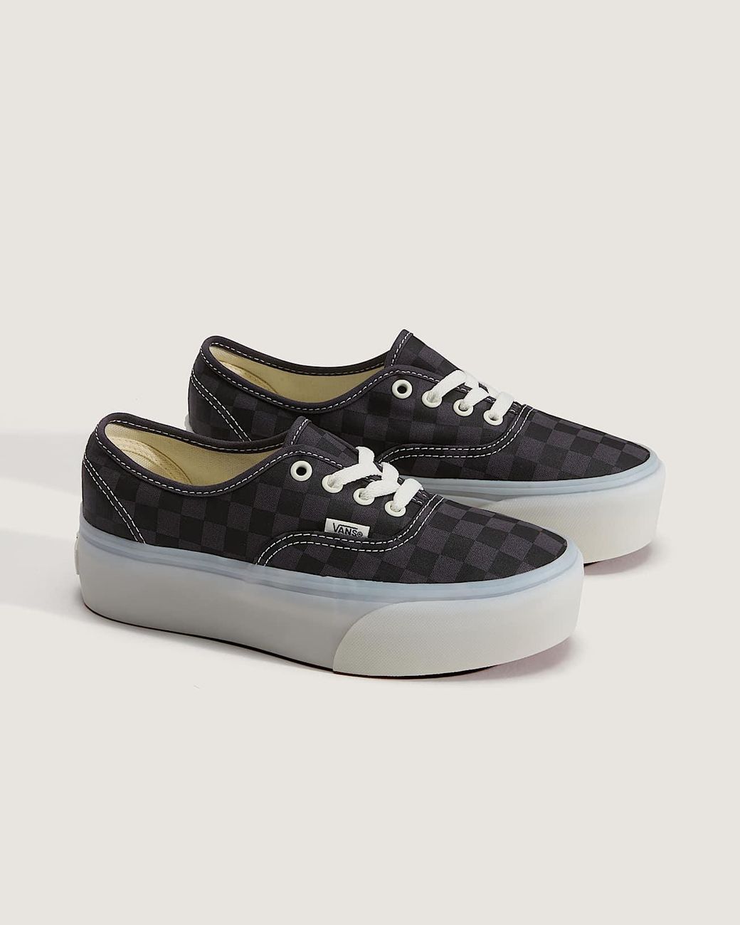 Vans Gray Authentic Platform Shoes for men