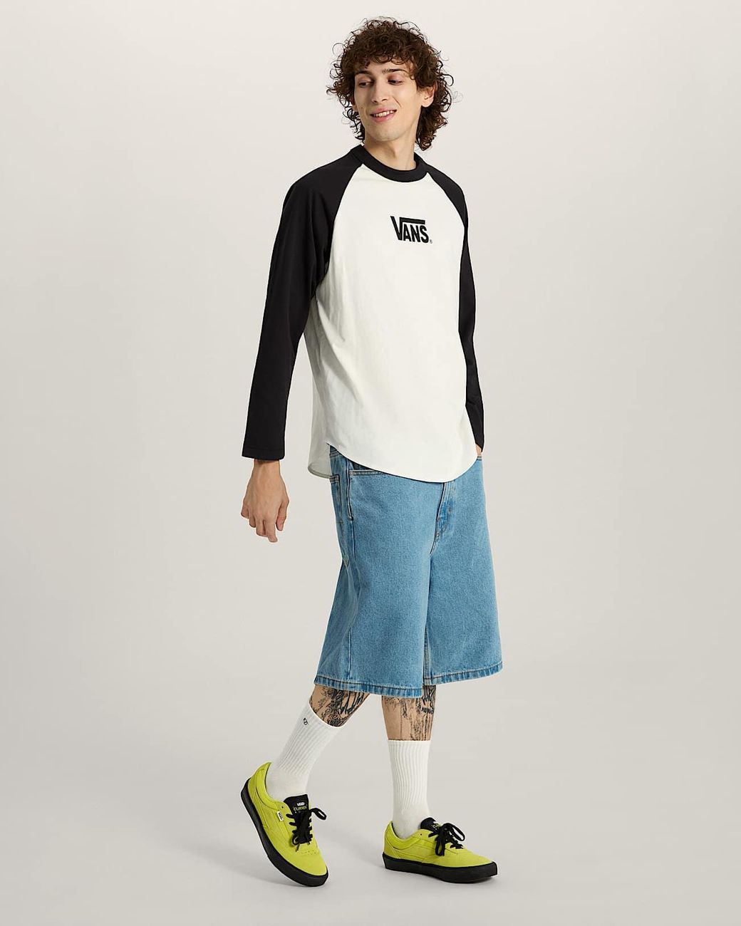 Vans Black Core Raglan Long Sleeve T-Shirt for men