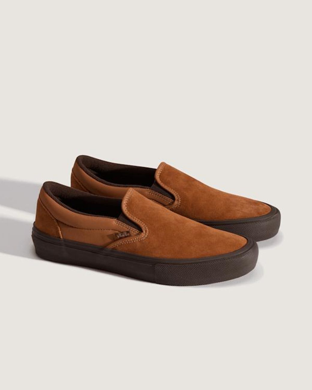 Vans Brown Skate Slip-On Shoes for men