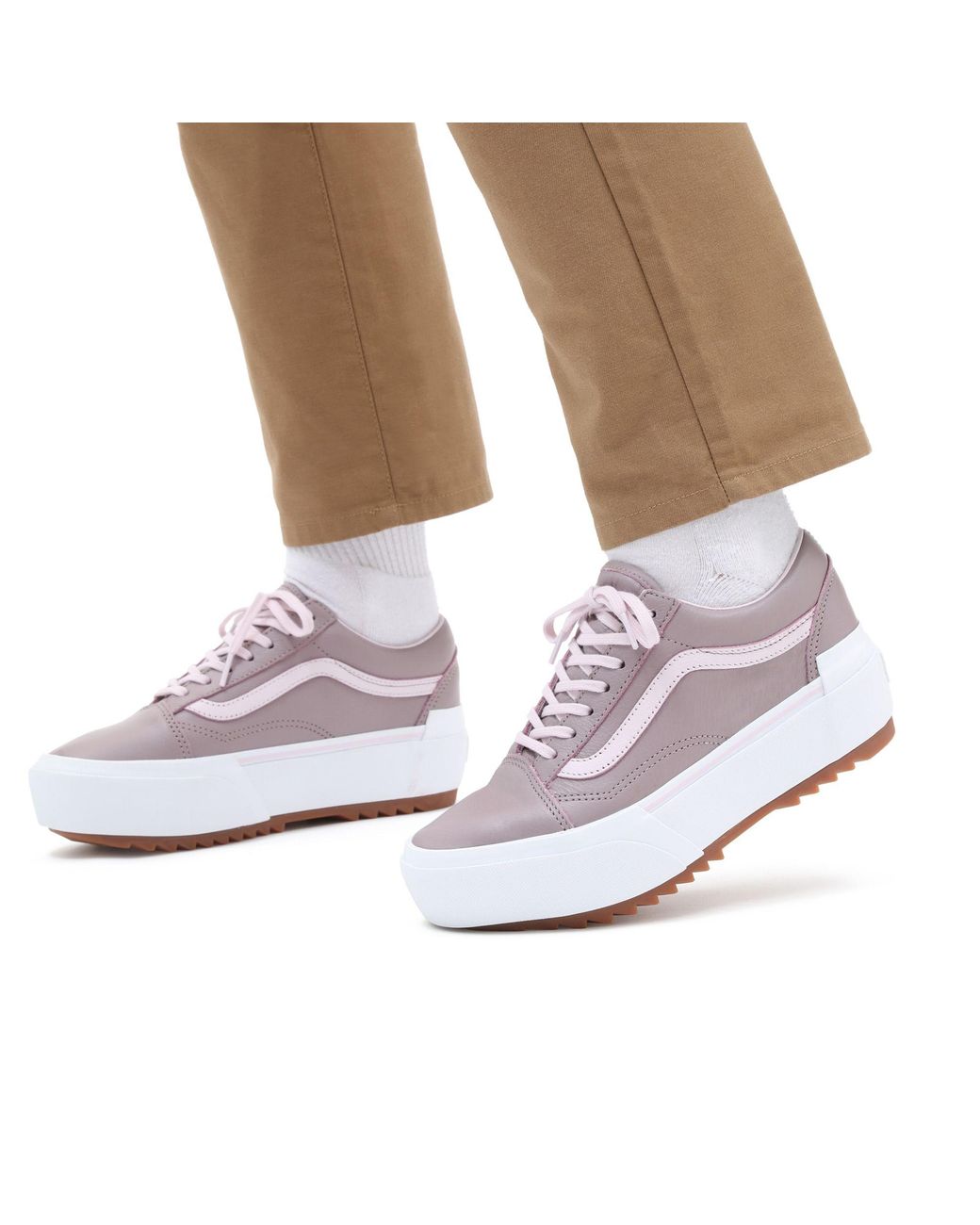 Vans Tumbled Leather Old Skool Stacked 