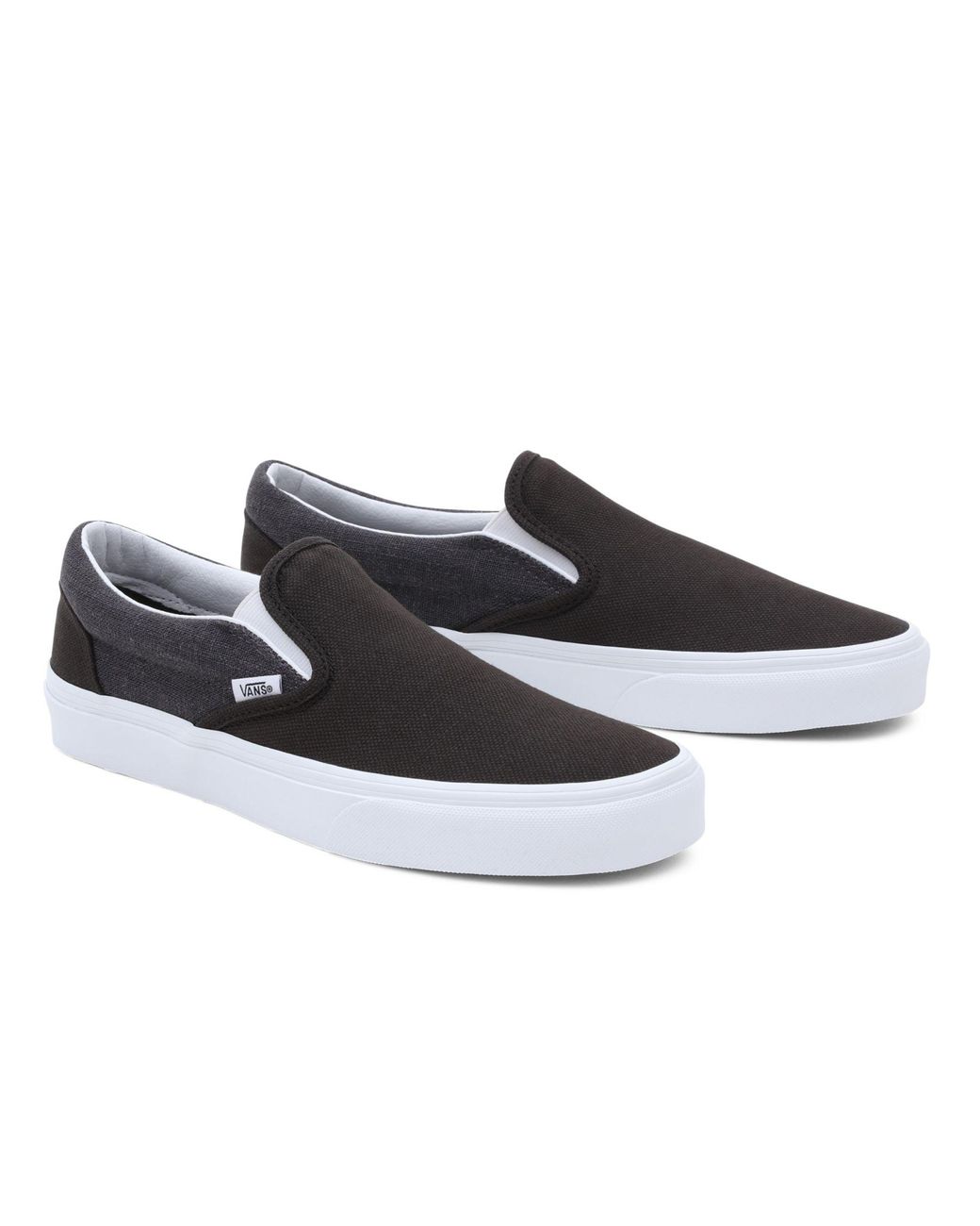Vans Summer Linen Classic Slip-on Shoes in Black | Lyst UK