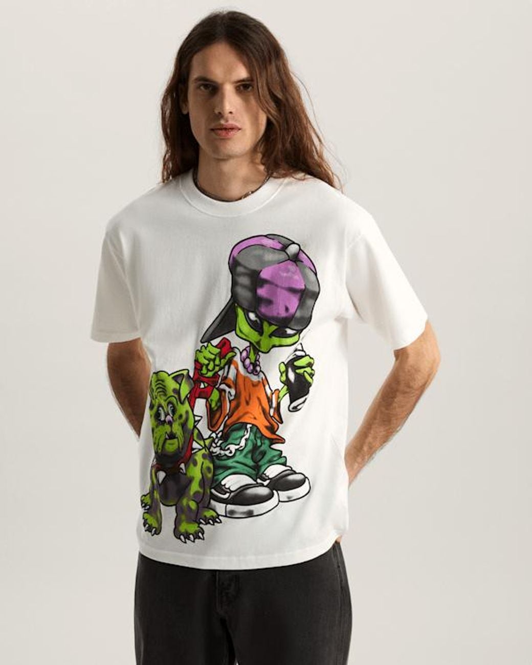 Vans Wreckpack Alien Dog Tee, Grootte in het White voor heren