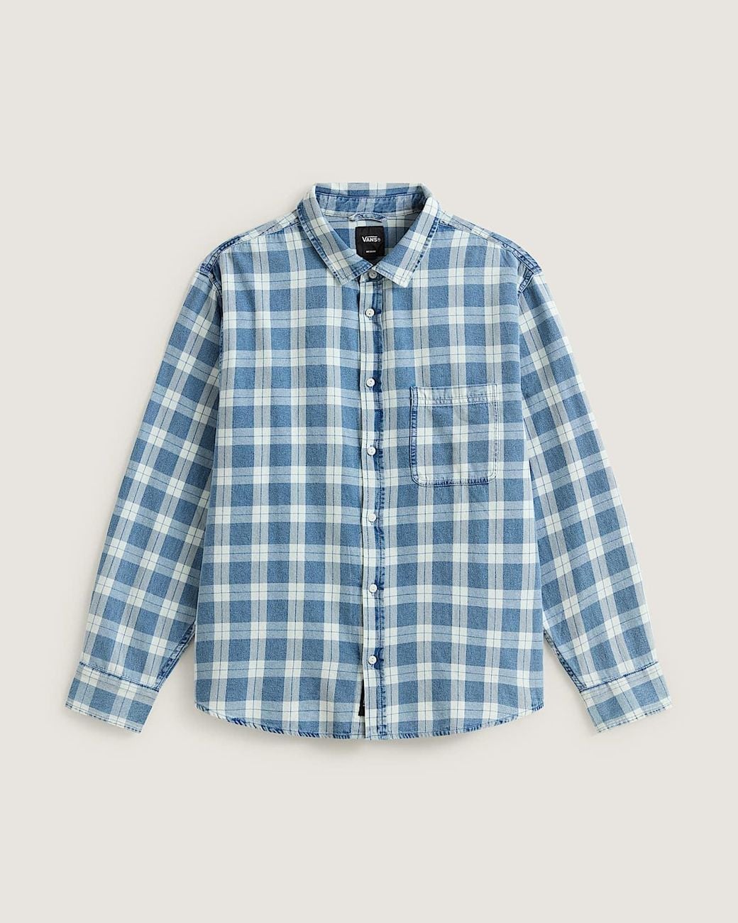 Vans Blue Lawson Solid Oxford Long Sleeve Shirt for men