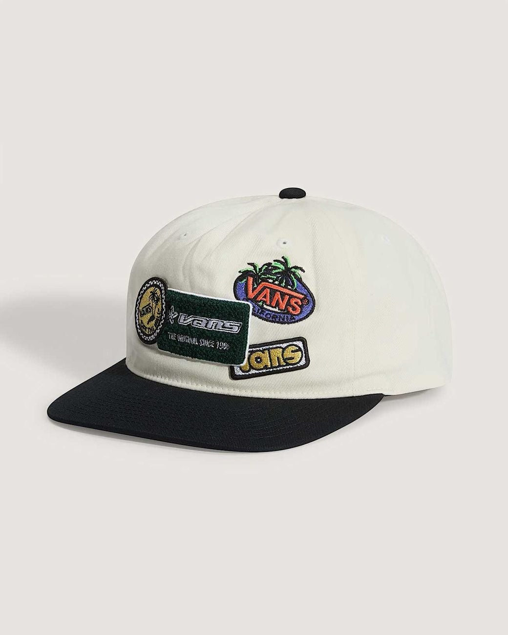 Vans White Patched Snapback Marshmallow for men