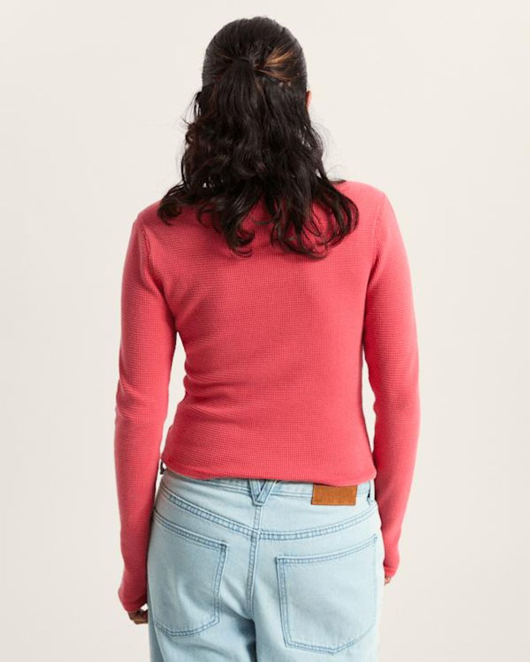 Vans Teri Waffle Tee Met Lange Mouwen, Vrouw, Grootte in het Red