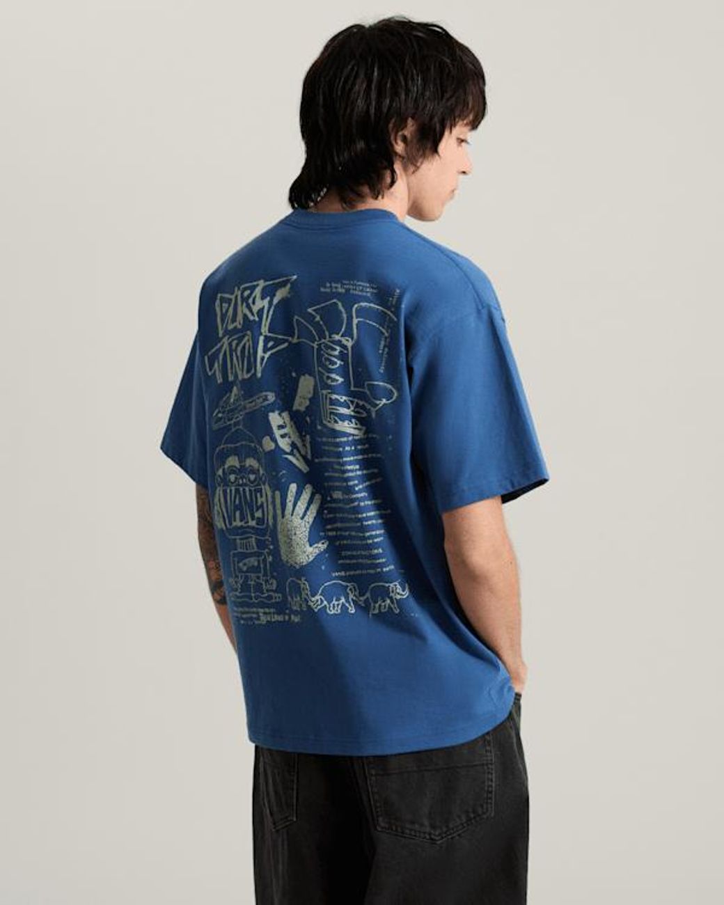 Vans Blue Dirt Trip T-Shirt for men