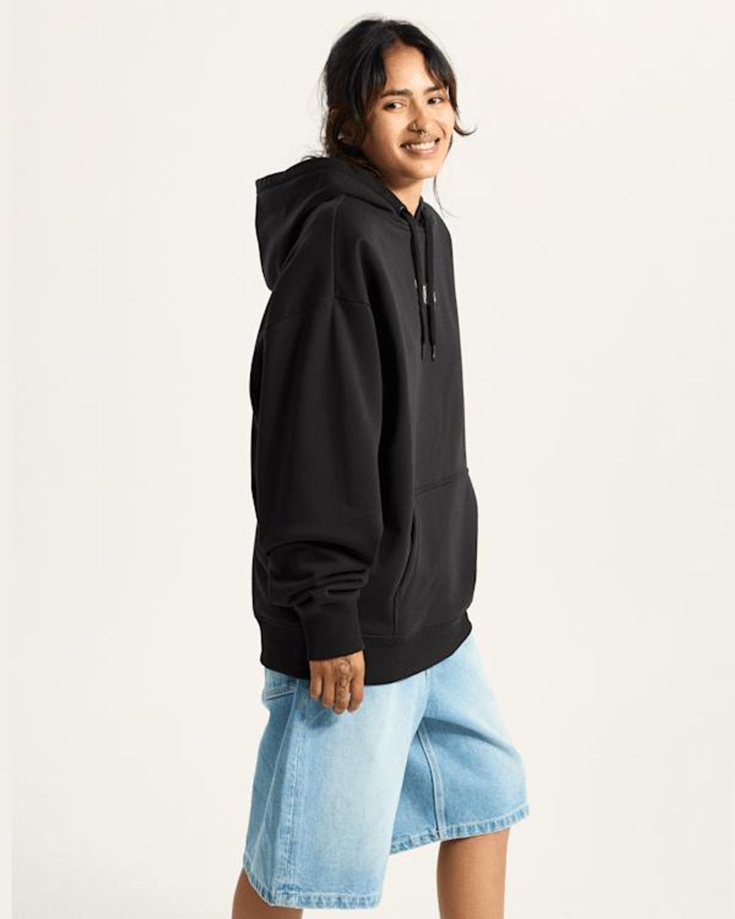Vans Black Lil Bear Hoodie, Damen, Größe