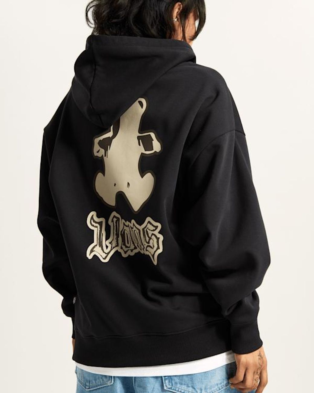 Vans Black Lil Bear Hoodie, Damen, Größe