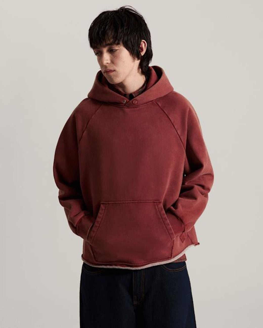 Vans Red Tilt Rolled Hem Pullover Poppy Ember for men