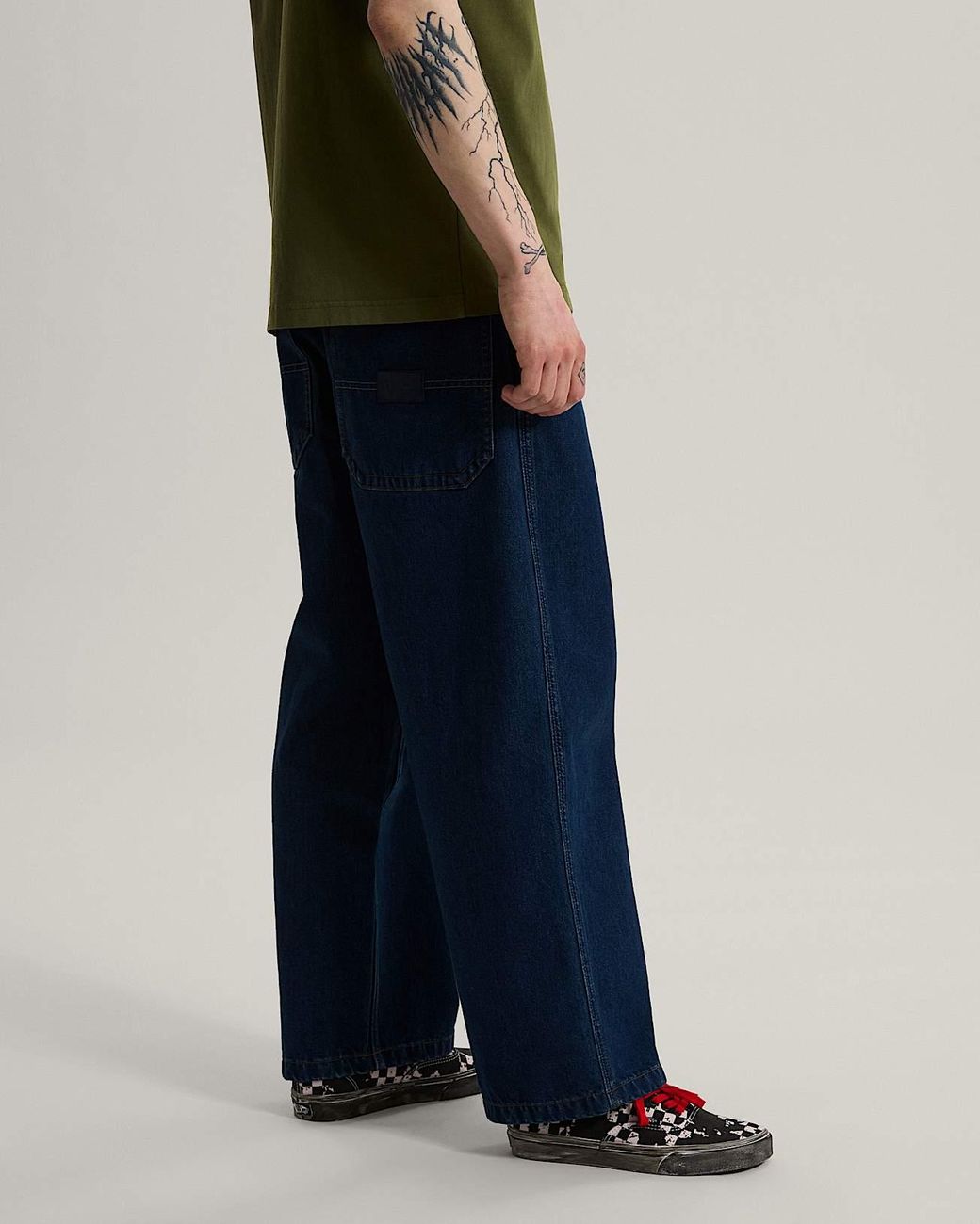 Vans Blue Drill Chore Baggy Carpenter Pant Dark Rinse for men