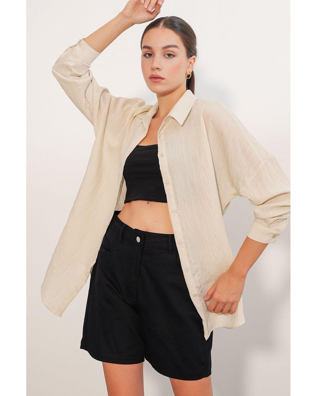 Bigdart Natural Viscose Nylon Shirt