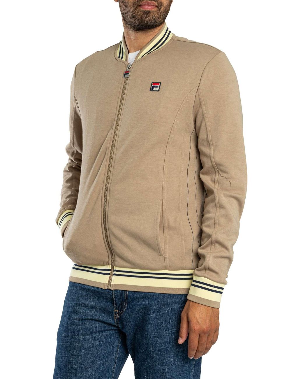 Fila Settanta Baseball Track Jacket in het Natural voor heren