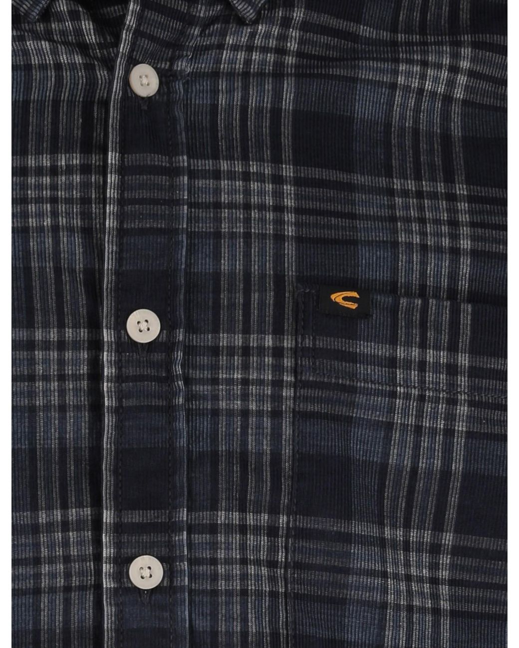 Camel Active Overhemd Wit Geruit Button-Down Collar in het Blue voor heren