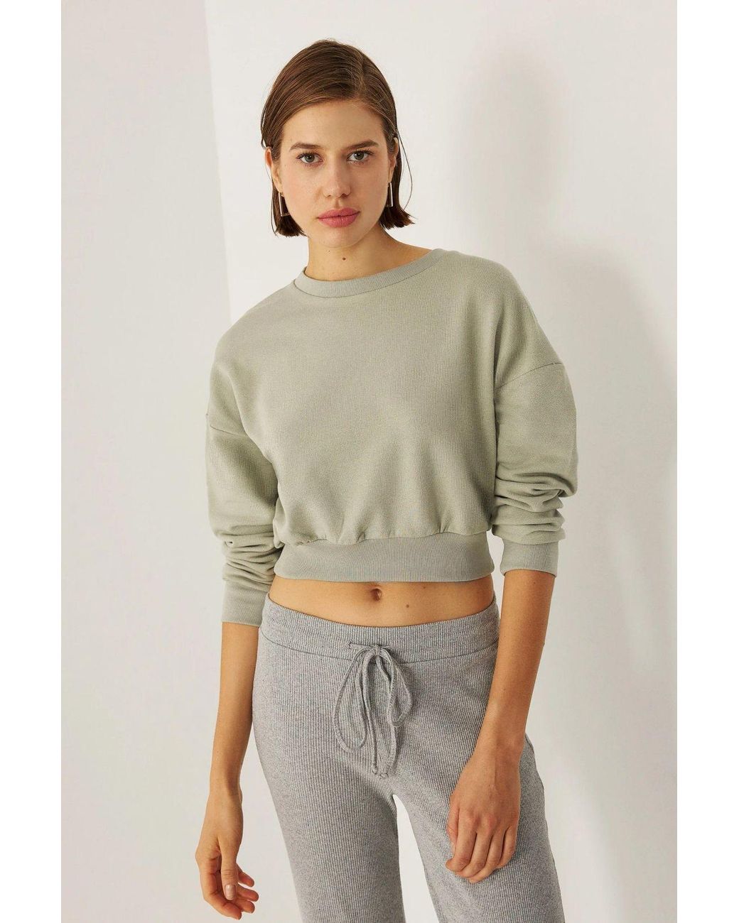 Hiccup Green Cropped Sweatshirt