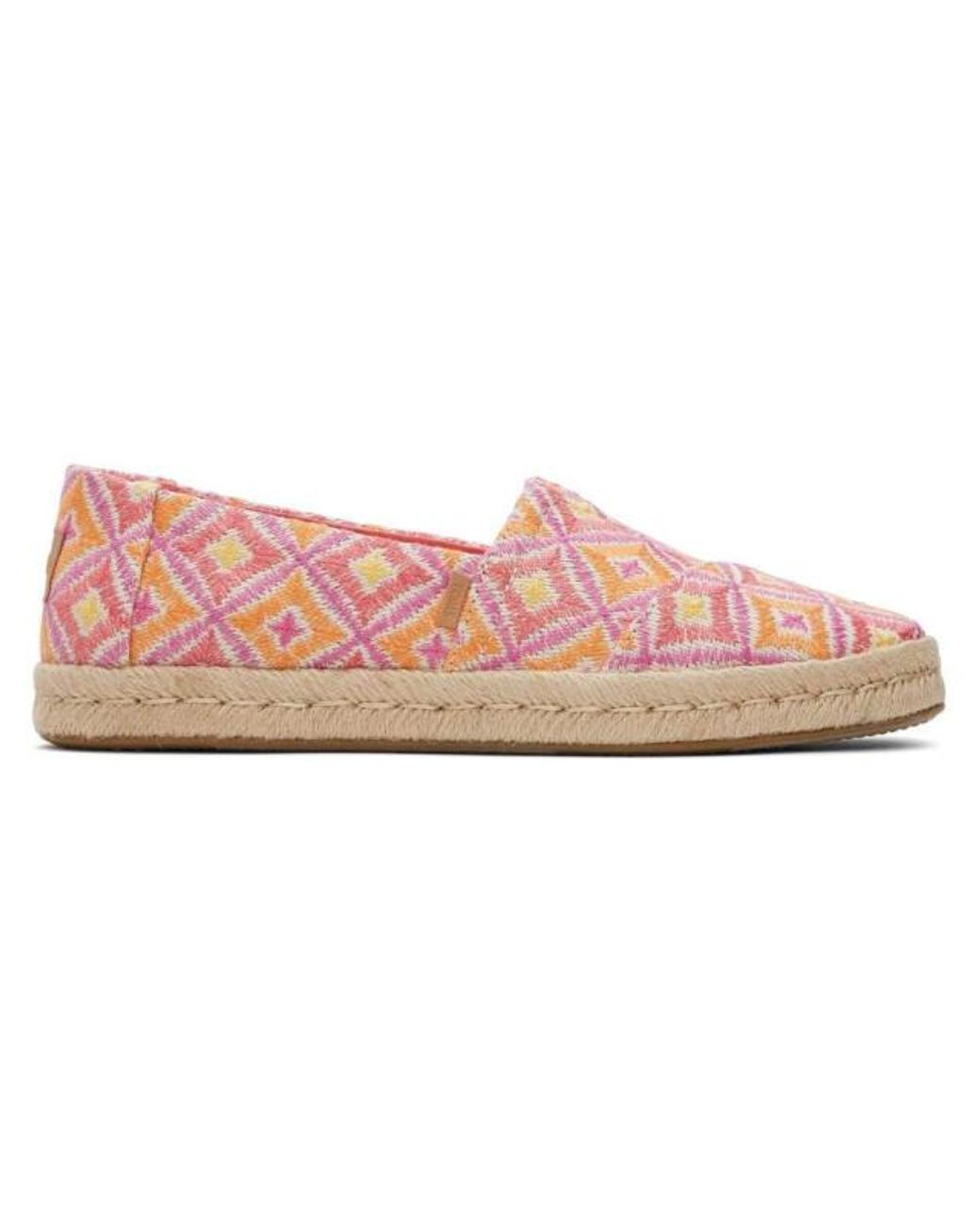 TOMS Schoenen ,Roze ,Roze Geo Alpargata Schoen in het Pink