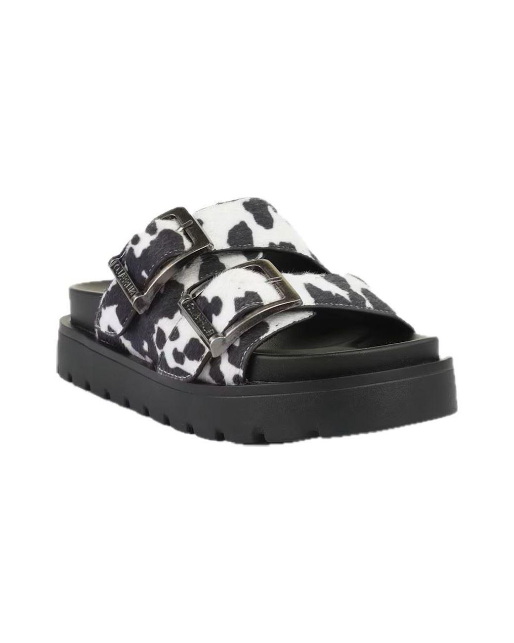 Buffalo Black Raya Ari Cow Sandals