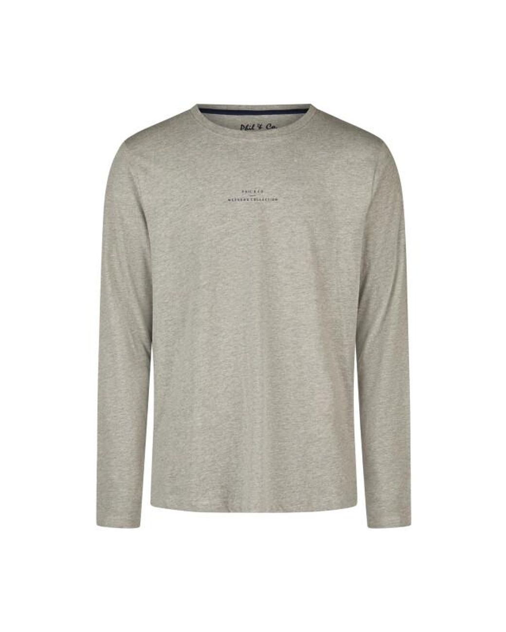 Phil & Co. Berlin Pyjama Set Lang Grijs Gestreept in het Gray voor heren