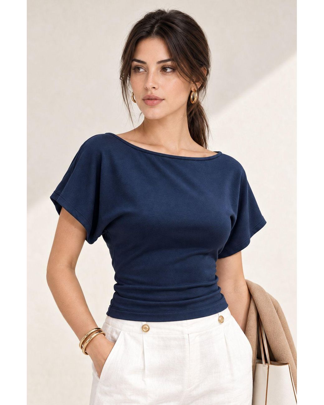 MixRay Blue Cotton Blouse