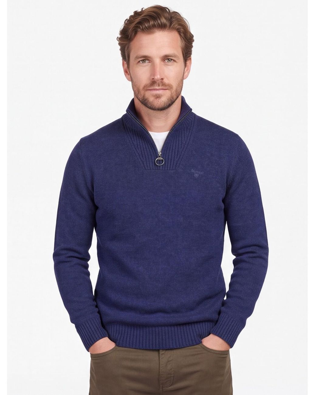 Barbour Trui in het Blue voor heren