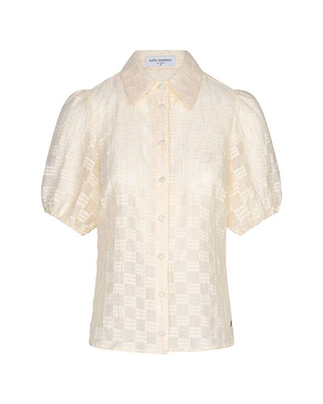 Lofty Manner Blouse Korte Mouw Rh04 Hilly in het Natural