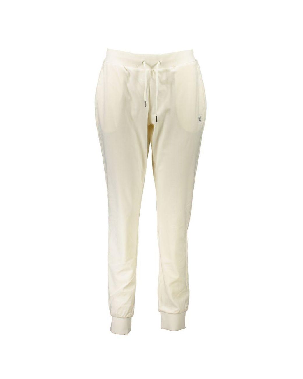 Guess Witte Polyester Vrouwen Trainingsbroek in het Natural