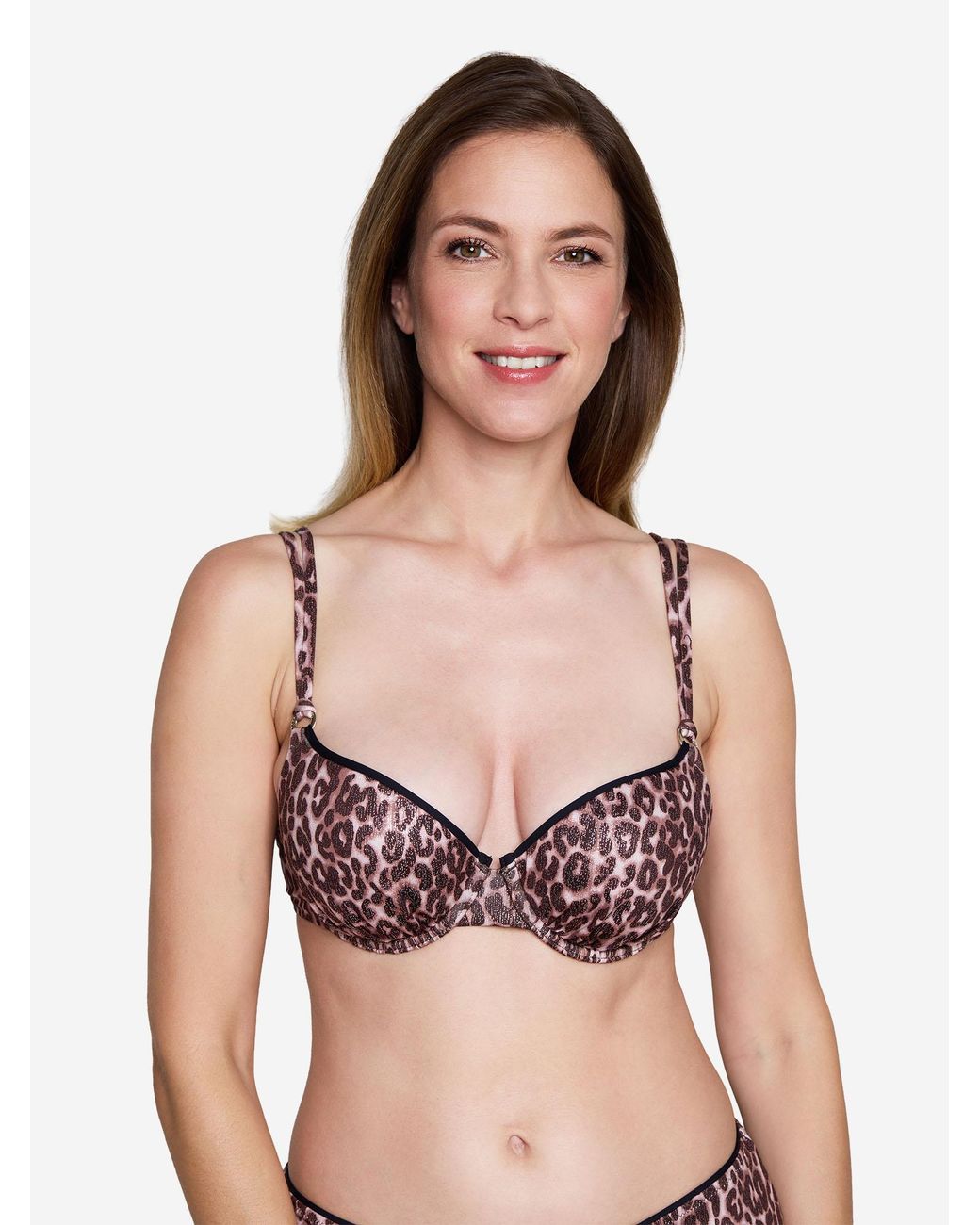 Joop! Vrouwen Bustier Bikinitop Leopard Beach in het Pink